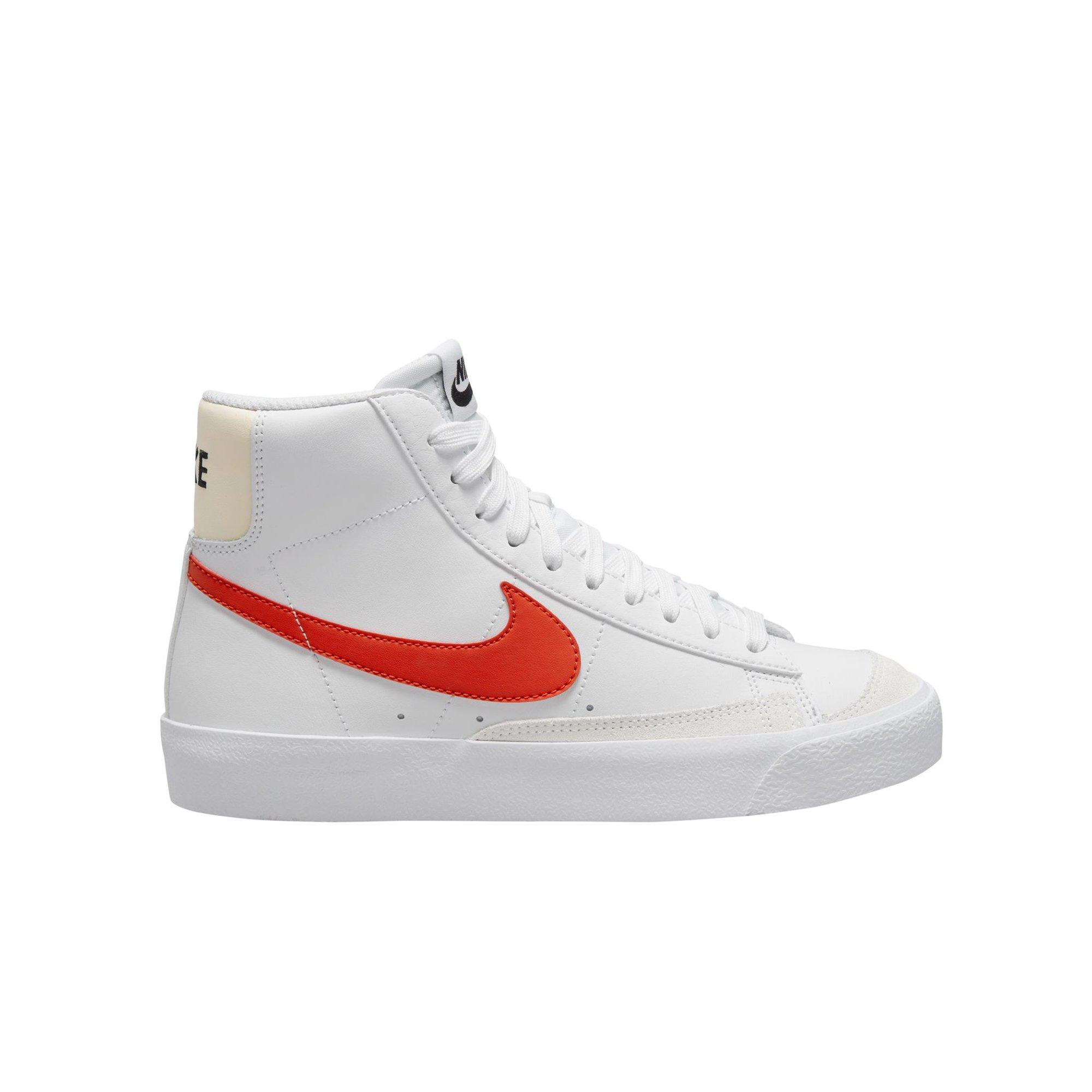 Nike Blazer Mid '77 "White/Picante Red/Coconut Milk" Grade School Boys' Shoe - WHITE/RED